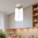Alora - PD542207WHWK - One Light Pendant - Emil - White/White Oak