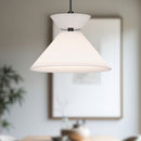 One Light Pendant<br /><span style="color:#4AB0CE;">Entrega: 4-10 dias en USA</span><br /><span style="color:#4AB0CE;font-size:60%;">PREGUNTE POR ENTREGA EN PANAMA</span><br />Collection: Chapelle<br />Finish: Matte Black/White Linen