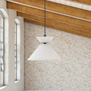 Alora - PD543022MBWL - One Light Pendant - Chapelle - Matte Black/White Linen