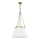 One Light Pendant<br /><span style="color:#4AB0CE;">Entrega: 1-2 semanas en USA</span><br /><span style="color:#4AB0CE;font-size:60%;">PREGUNTE POR ENTREGA EN PANAMA</span><br />Collection: Speakeasy<br />Finish: Aged Gold/White Linen