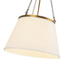 One Light Pendant<br /><span style="color:#4AB0CE;">Entrega: 1-2 semanas en USA</span><br /><span style="color:#4AB0CE;font-size:60%;">PREGUNTE POR ENTREGA EN PANAMA</span><br />Collection: Speakeasy<br />Finish: Aged Gold/White Linen