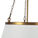 One Light Pendant<br /><span style="color:#4AB0CE;">Entrega: 1-2 semanas en USA</span><br /><span style="color:#4AB0CE;font-size:60%;">PREGUNTE POR ENTREGA EN PANAMA</span><br />Collection: Speakeasy<br />Finish: Aged Gold/White Linen