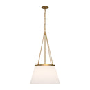 One Light Pendant<br /><span style="color:#4AB0CE;">Entrega: 1-2 semanas en USA</span><br /><span style="color:#4AB0CE;font-size:60%;">PREGUNTE POR ENTREGA EN PANAMA</span><br />Collection: Speakeasy<br />Finish: Aged Gold/White Linen