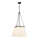 One Light Pendant<br /><span style="color:#4AB0CE;">Entrega: 4-10 dias en USA</span><br /><span style="color:#4AB0CE;font-size:60%;">PREGUNTE POR ENTREGA EN PANAMA</span><br />Collection: Speakeasy<br />Finish: Matte Black/White Linen