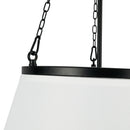 One Light Pendant<br /><span style="color:#4AB0CE;">Entrega: 4-10 dias en USA</span><br /><span style="color:#4AB0CE;font-size:60%;">PREGUNTE POR ENTREGA EN PANAMA</span><br />Collection: Speakeasy<br />Finish: Matte Black/White Linen