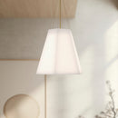 Alora - PD545622AGWL - Three Light Pendant - Manila - Aged Gold/White Linen