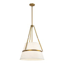 One Light Pendant<br /><span style="color:#4AB0CE;">Entrega: 4-10 dias en USA</span><br /><span style="color:#4AB0CE;font-size:60%;">PREGUNTE POR ENTREGA EN PANAMA</span><br />Collection: Oliver<br />Finish: Aged Gold/White Linen
