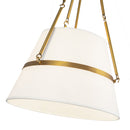 One Light Pendant<br /><span style="color:#4AB0CE;">Entrega: 4-10 dias en USA</span><br /><span style="color:#4AB0CE;font-size:60%;">PREGUNTE POR ENTREGA EN PANAMA</span><br />Collection: Oliver<br />Finish: Aged Gold/White Linen