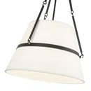 One Light Pendant<br /><span style="color:#4AB0CE;">Entrega: 4-10 dias en USA</span><br /><span style="color:#4AB0CE;font-size:60%;">PREGUNTE POR ENTREGA EN PANAMA</span><br />Collection: Oliver<br />Finish: Matte Black/White Linen
