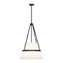 One Light Pendant<br /><span style="color:#4AB0CE;">Entrega: 4-10 dias en USA</span><br /><span style="color:#4AB0CE;font-size:60%;">PREGUNTE POR ENTREGA EN PANAMA</span><br />Collection: Oliver<br />Finish: Matte Black/White Linen