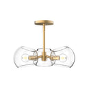 Alora - PD548315BGCL - Three Light Pendant - Willow - Brushed Gold/Clear Glass
