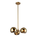 Three Light Pendant<br /><span style="color:#4AB0CE;">Entrega: 4-10 dias en USA</span><br /><span style="color:#4AB0CE;font-size:60%;">PREGUNTE POR ENTREGA EN PANAMA</span><br />Collection: Willow<br />Finish: Brushed Gold/Copper Glass