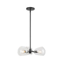 Three Light Pendant<br /><span style="color:#4AB0CE;">Entrega: 4-10 dias en USA</span><br /><span style="color:#4AB0CE;font-size:60%;">PREGUNTE POR ENTREGA EN PANAMA</span><br />Collection: Willow<br />Finish: Clear Glass/Matte Black