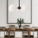 Alora - PD548315MBOP - Three Light Pendant - Willow - Matte Black/Opal Matte Glass