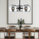 Alora - PD548315MBSM - Three Light Pendant - Willow - Matte Black/Smoked Solid Glass