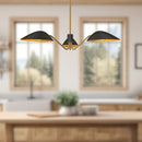 Alora - PD550336MBAG - Three Light Pendant - Oscar - Aged Gold/Matte Black