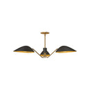 Three Light Pendant<br /><span style="color:#4AB0CE;">Entrega: 4-10 dias en USA</span><br /><span style="color:#4AB0CE;font-size:60%;">PREGUNTE POR ENTREGA EN PANAMA</span><br />Collection: Oscar<br />Finish: Aged Gold/Matte Black