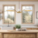 Alora - PD550336WHAG - Three Light Pendant - Oscar - Aged Gold/White