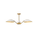Three Light Pendant<br /><span style="color:#4AB0CE;">Entrega: 4-10 dias en USA</span><br /><span style="color:#4AB0CE;font-size:60%;">PREGUNTE POR ENTREGA EN PANAMA</span><br />Collection: Oscar<br />Finish: Aged Gold/White