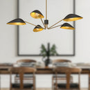 Five Light Pendant<br /><span style="color:#4AB0CE;">Entrega: 4-10 dias en USA</span><br /><span style="color:#4AB0CE;font-size:60%;">PREGUNTE POR ENTREGA EN PANAMA</span><br />Collection: Oscar<br />Finish: Aged Gold/Matte Black