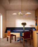 Five Light Pendant<br /><span style="color:#4AB0CE;">Entrega: 4-10 dias en USA</span><br /><span style="color:#4AB0CE;font-size:60%;">PREGUNTE POR ENTREGA EN PANAMA</span><br />Collection: Oscar<br />Finish: Aged Gold/White