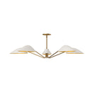 Five Light Pendant<br /><span style="color:#4AB0CE;">Entrega: 4-10 dias en USA</span><br /><span style="color:#4AB0CE;font-size:60%;">PREGUNTE POR ENTREGA EN PANAMA</span><br />Collection: Oscar<br />Finish: Aged Gold/White