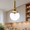 Alora - PD560510BGCL - One Light Pendant - Delilah - Brushed Gold/Clear Glass