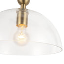 One Light Pendant<br /><span style="color:#4AB0CE;">Entrega: 4-10 dias en USA</span><br /><span style="color:#4AB0CE;font-size:60%;">PREGUNTE POR ENTREGA EN PANAMA</span><br />Collection: Jude<br />Finish: Brushed Gold/Clear Glass