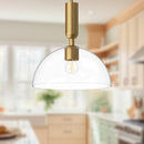 Alora - PD563012BGCL - One Light Pendant - Jude - Brushed Gold/Clear Glass