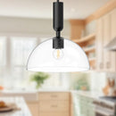 Alora - PD563012MBCL - One Light Pendant - Jude - Clear Glass/Matte Black