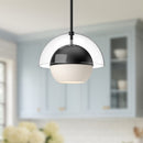 Alora - PD568212MBOP - One Light Pendant - Lucy - Matte Black/Opal Matte Glass