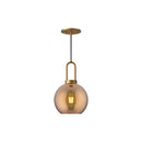 One Light Pendant<br /><span style="color:#4AB0CE;">Entrega: 4-10 dias en USA</span><br /><span style="color:#4AB0CE;font-size:60%;">PREGUNTE POR ENTREGA EN PANAMA</span><br />Collection: Soji<br />Finish: Aged Gold/Copper Glass