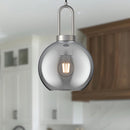 Alora - PD601608BNSM - One Light Pendant - Soji - Brushed Nickel/Smoked Solid Glass