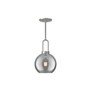One Light Pendant<br /><span style="color:#4AB0CE;">Entrega: 4-10 dias en USA</span><br /><span style="color:#4AB0CE;font-size:60%;">PREGUNTE POR ENTREGA EN PANAMA</span><br />Collection: Soji<br />Finish: Brushed Nickel/Smoked Solid Glass
