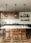 Alora - PD601608MBSM - One Light Pendant - Soji - Matte Black/Smoked Solid Glass