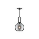 Alora - PD601608MBSM - One Light Pendant - Soji - Matte Black/Smoked Solid Glass