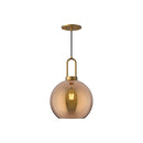 Alora - PD601710AGCP - One Light Pendant - Soji - Aged Gold/Copper Glass