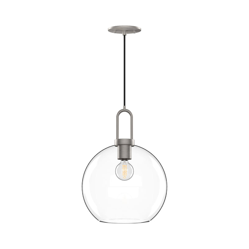Alora - PD601710BNCL - One Light Pendant - Soji - Brushed Nickel/Clear Glass
