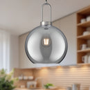 Alora - PD601710BNSM - One Light Pendant - Soji - Brushed Nickel/Smoked Solid Glass