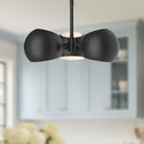 Alora - PD648315MB - Three Light Pendant - Willow - Matte Black