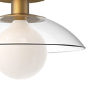 One Light Semi-Flush Mount<br /><span style="color:#4AB0CE;">Entrega: 4-10 dias en USA</span><br /><span style="color:#4AB0CE;font-size:60%;">PREGUNTE POR ENTREGA EN PANAMA</span><br />Collection: Francesca<br />Finish: Aged Gold/Clear Glass