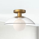 Alora - SF517112AGCL - One Light Semi-Flush Mount - Francesca - Aged Gold/Clear Glass