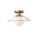 One Light Semi-Flush Mount<br /><span style="color:#4AB0CE;">Entrega: 4-10 dias en USA</span><br /><span style="color:#4AB0CE;font-size:60%;">PREGUNTE POR ENTREGA EN PANAMA</span><br />Collection: Francesca<br />Finish: Aged Gold/Clear Glass