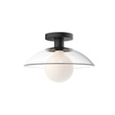 Alora - SF517112MBCL - One Light Semi-Flush Mount - Francesca - Clear Glass/Matte Black