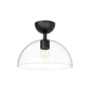 Alora - SF563012MBCL - One Light Semi-Flush Mount - Jude - Clear Glass/Matte Black