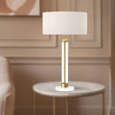 Alora - TL567218BGWL - Two Light Table Lamp - Sasha - Brushed Gold/White Linen