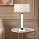 Alora - TL567218MBWL - Two Light Table Lamp - Sasha - Matte Black/White Linen