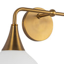 Two Light Bathroom Fixtures<br /><span style="color:#4AB0CE;">Entrega: 4-10 dias en USA</span><br /><span style="color:#4AB0CE;font-size:60%;">PREGUNTE POR ENTREGA EN PANAMA</span><br />Collection: Hazel<br />Finish: Aged Gold/Opal Matte Glass