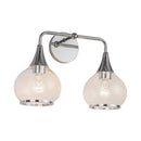 Two Light Bathroom Fixtures<br /><span style="color:#4AB0CE;">Entrega: 4-10 dias en USA</span><br /><span style="color:#4AB0CE;font-size:60%;">PREGUNTE POR ENTREGA EN PANAMA</span><br />Collection: Hazel<br />Finish: Chrome/Clear Glass