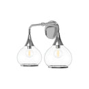 Two Light Bathroom Fixtures<br /><span style="color:#4AB0CE;">Entrega: 4-10 dias en USA</span><br /><span style="color:#4AB0CE;font-size:60%;">PREGUNTE POR ENTREGA EN PANAMA</span><br />Collection: Hazel<br />Finish: Chrome/Clear Glass